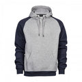 Front - Tee Jays Mens Two Tone Raglan Hooded Sweatshirt