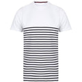 Front - Front Row Adults Unisex Breton Striped T-Shirt