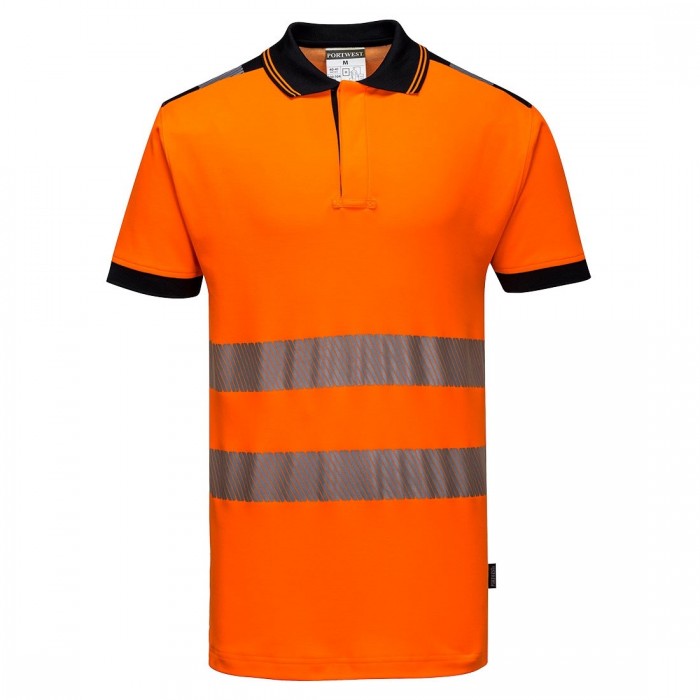 Front - Portwest Mens PW3 Hi-Vis Polo Shirt