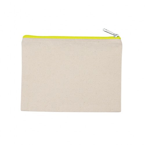 Front - Kimood Medium Cotton Canvas Pouch
