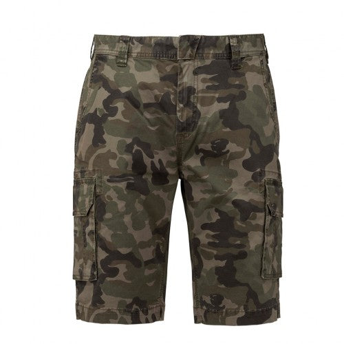 Camo Green - Front - Kariban Adults Unisex Multi-Pocket Shorts