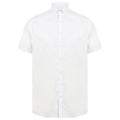 Front - Henbury Mens Modern Short Sleeve Slim Fit Oxford Shirt