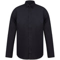 Front - Henbury Mens Modern Long Sleeve Slim Fit Oxford Shirt