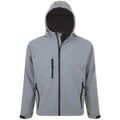 Front - SOLS Mens Replay Hooded Soft Shell Jacket (Breathable, Windproof And Water Resistant)
