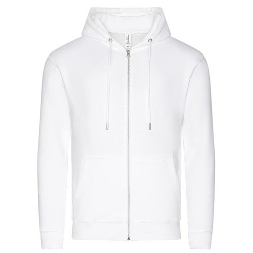 Front - Awdis Mens Organic Full Zip Hoodie
