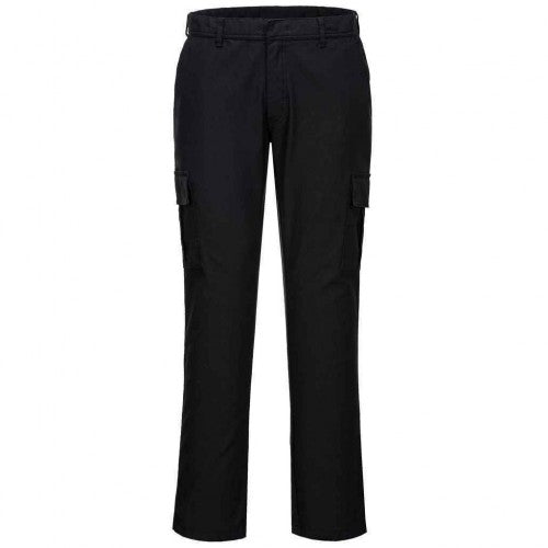 Front - Portwest Mens Stretch Slim Cargo Trousers