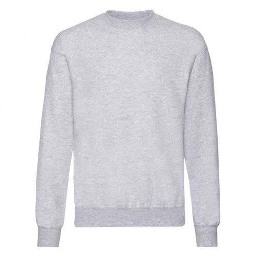 Front - Fruit of the Loom Mens Classic Heather Drop Shoulder Sweatshirt