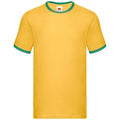 Front - Fruit of the Loom Mens Ringer Contrast T-Shirt