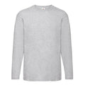 Front - Fruit of the Loom Unisex Adult Valueweight Heather Long-Sleeved T-Shirt