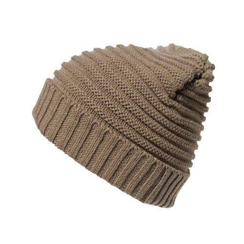 Front - Result Winter Essentials Unisex Adult Braided Fleece Lined Beanie
