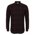 Front - Skinni Fit Mens Checked Brushed Shirt