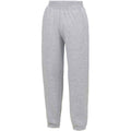 Front - Awdis Childrens/Kids Heather Cuffed Jogging Bottoms