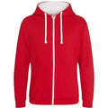 Front - Awdis Mens Varsity Full Zip Hoodie