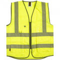 Front - Warrior Unisex Adult Executive Hi-Vis Waistcoat