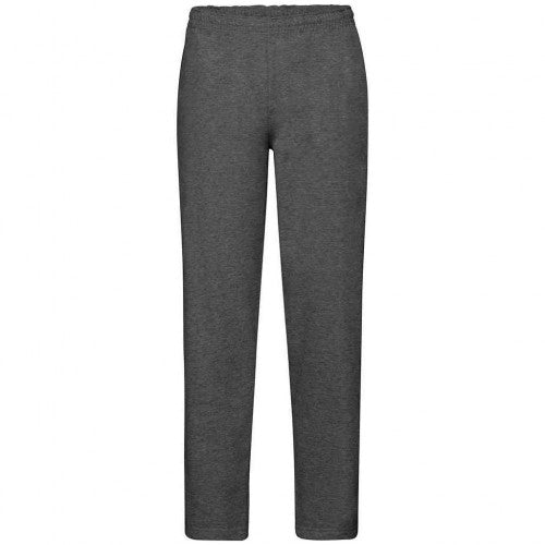 Front - Fruit of the Loom Unisex Adult Classic Heather Open Hem Jogging Bottoms