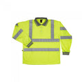 Front - Warrior Unisex Adult Hi-Vis Long-Sleeved Polo Shirt