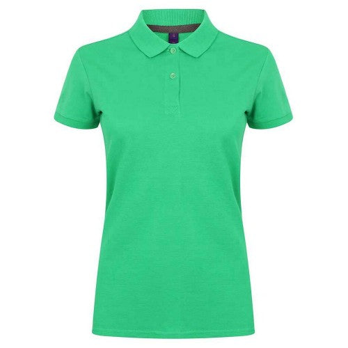 Front - Henbury Womens/Ladies Cotton Pique Modern Polo Shirt