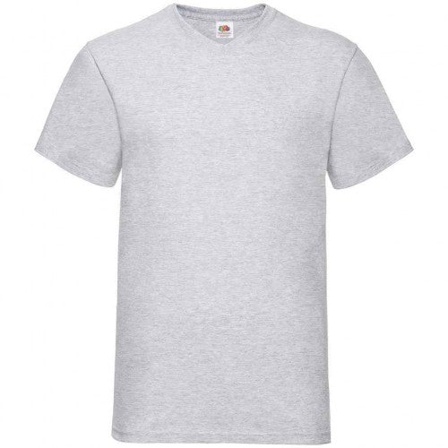 Front - Fruit of the Loom Unisex Adult Value Heather V Neck T-Shirt