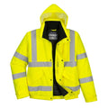 Front - Portwest Unisex Adult Hi-Vis Winter Bomber Jacket