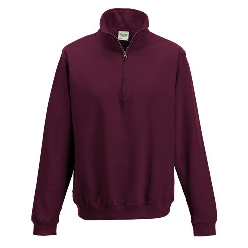 Front - Awdis Mens Sophomore Zip Neck Sweatshirt
