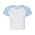 Front - Bella + Canvas Womens/Ladies Micro-Rib Raglan Crop Top