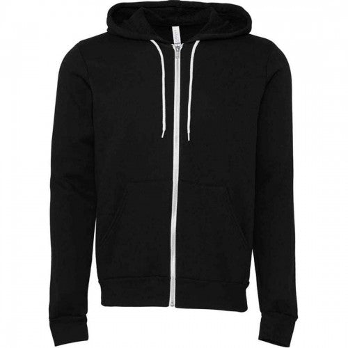 Front - Bella + Canvas Unisex Adult Polycotton Full Zip Hoodie