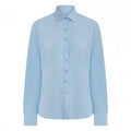 Front - Henbury Womens/Ladies Cotton CoolPlus Long-Sleeved Formal Shirt