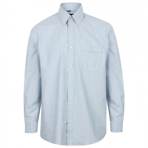 Front - Henbury Mens Cotton Feel CoolPlus Short-Sleeved Formal Shirt