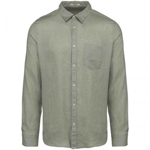 Front - Spasso Mens Linen Long-Sleeved Shirt