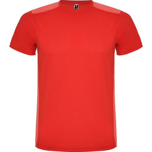 Solid Black - Front - Roly Unisex Adult Detroit Short-Sleeved Sports T-Shirt