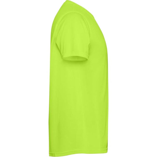 Fluorescent Green - Side - Roly Childrens-Kids Estoril Short-Sleeved T-Shirt