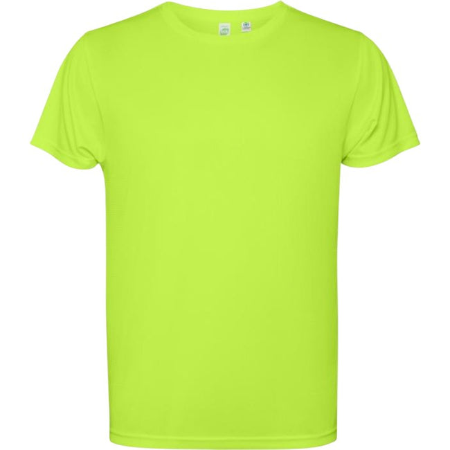 Fluorescent Green - Front - Roly Childrens-Kids Estoril Short-Sleeved T-Shirt