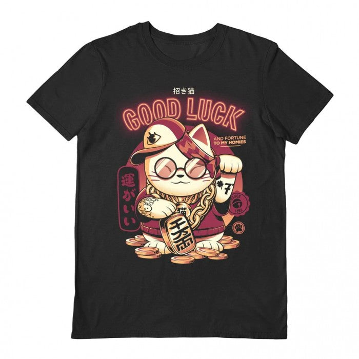 Front - Ilustrata Unisex Adult Lucky Cat T-Shirt