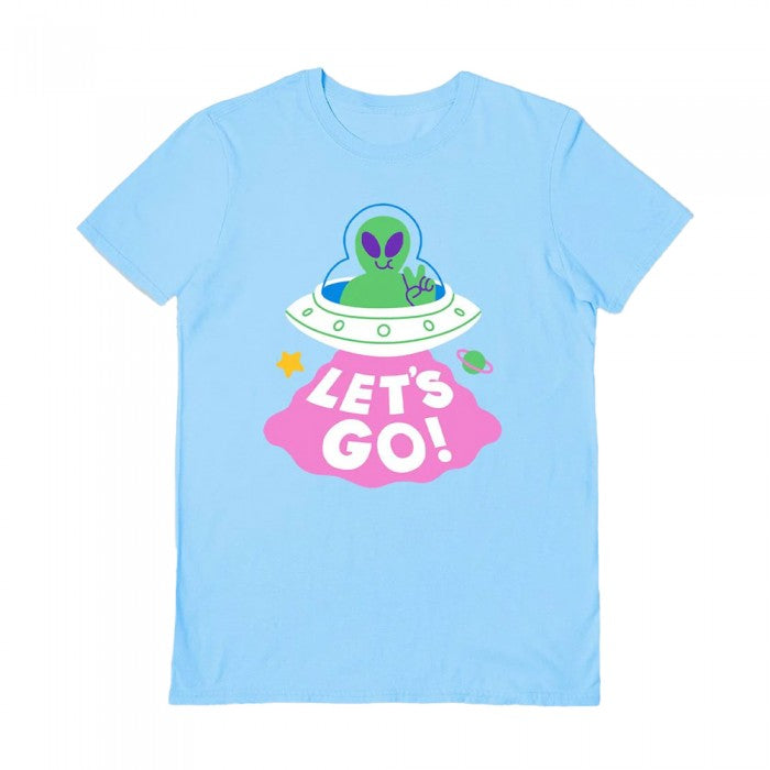 Front - Obinsun Unisex Adult Let´s Go Ufo T-Shirt