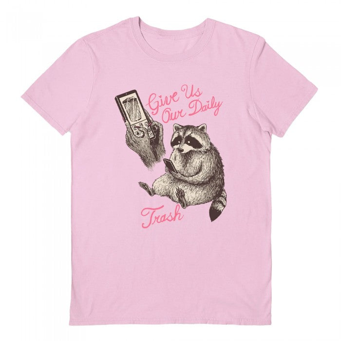 Front - Hillary White Unisex Adult Give Us Our Daily Trash T-Shirt
