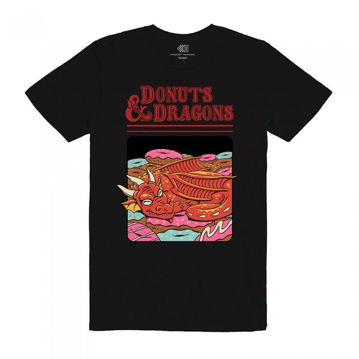 Front - Vincent Trinidad Mens Donuts And Dragons T-Shirt