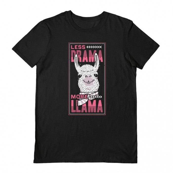 Front - EduEly Unisex Adult Less Drama More Llama T-Shirt