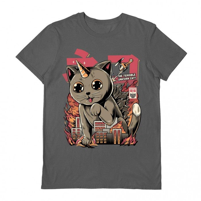 Front - Ilustrata Unisex Adult Catzilla T-Shirt