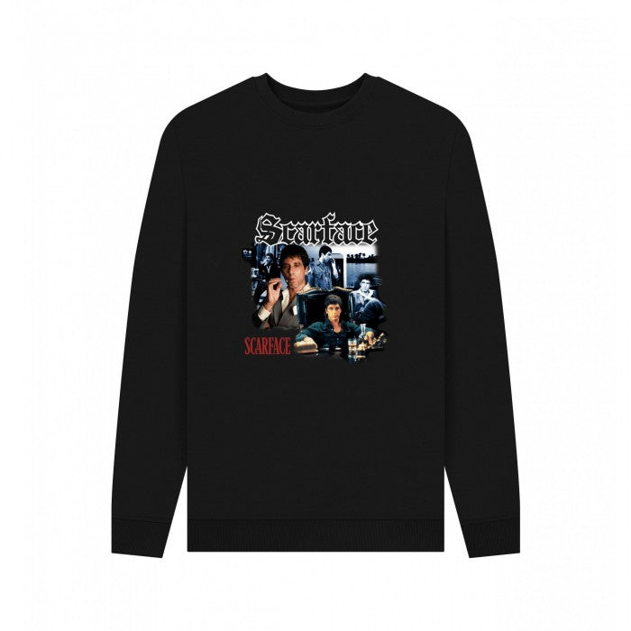 Front - Scarface Unisex Adult Homage Vintage Sweatshirt