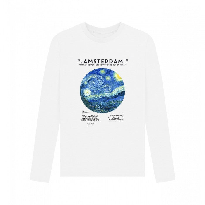 Front - Apoh Unisex Adult Amsterdam Vincent Van Gogh Long-Sleeved T-Shirt