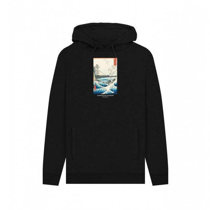 Front - Apoh Unisex Adult Hiroshige Sea Ashmolean Museum Hoodie