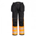 Front - Portwest Mens PW3 Hi-Vis Holster Pocket Trousers