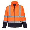 Front - Portwest Mens Contrast High-Vis Soft Shell Jacket
