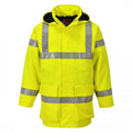 Front - Portwest Mens Multi Lite Bizflame Rain Hi-Vis Jacket