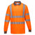 Front - Portwest Mens Hi-Vis Long-Sleeved Safety Polo Shirt