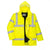 Front - Portwest Mens Hi-Vis Breathable Winter Traffic Jacket