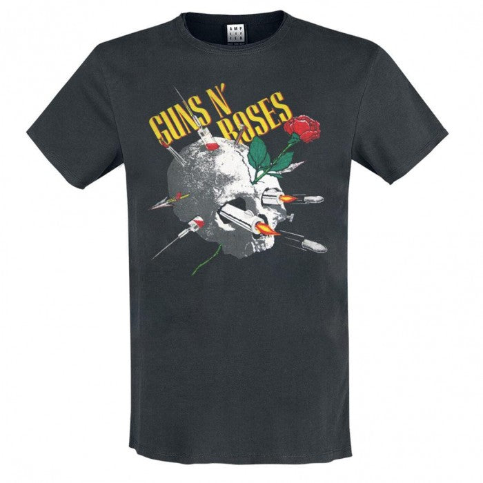 Front - Amplified Unisex Adult Needle Skull Guns N Roses Vintage T-Shirt