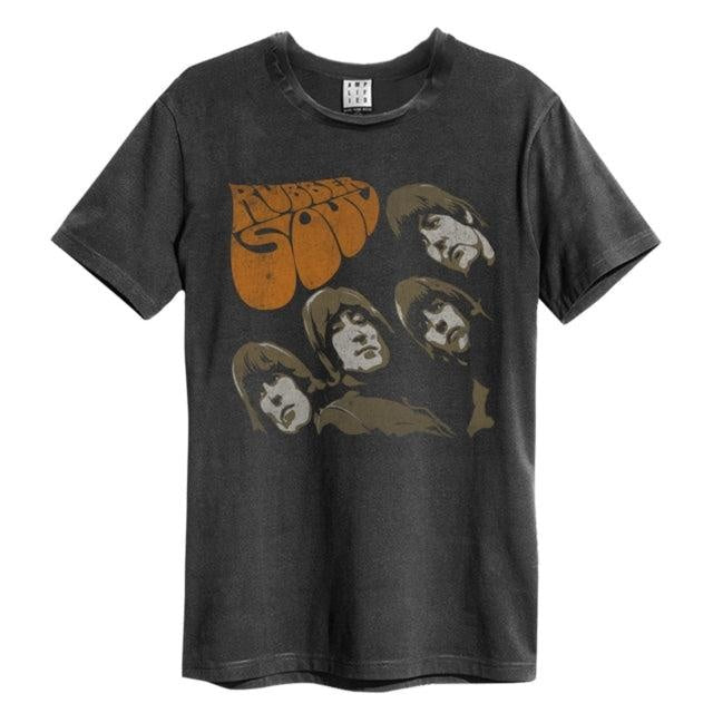 Front - Amplified Unisex Adult Rubber Soul The Beatles Vintage T-Shirt