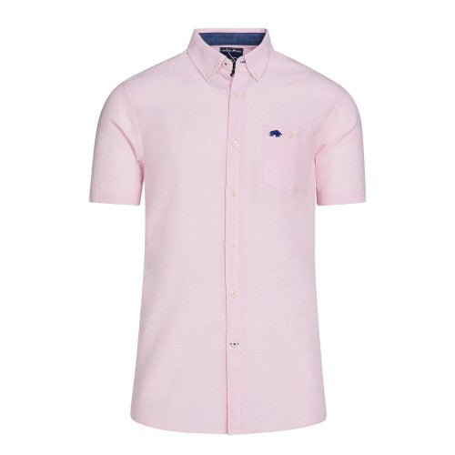 Front - Raging Bull Mens Classic Linen Short-Sleeved Shirt