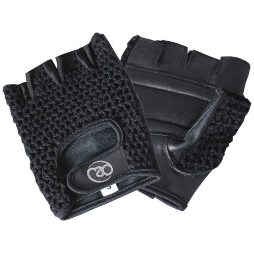 Front - Fitness Mad Unisex Adult Leather Fingerless Gloves